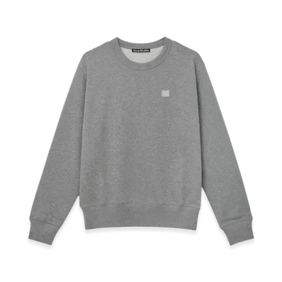 Acne Studios Face Crewneck Sweatshirt "Light Grey Melange"