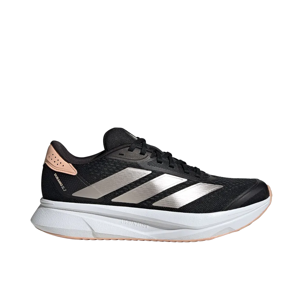 adidas Women's Adizero Duramo SL 2 "Core Black/Champagne Met./Powder Coral"