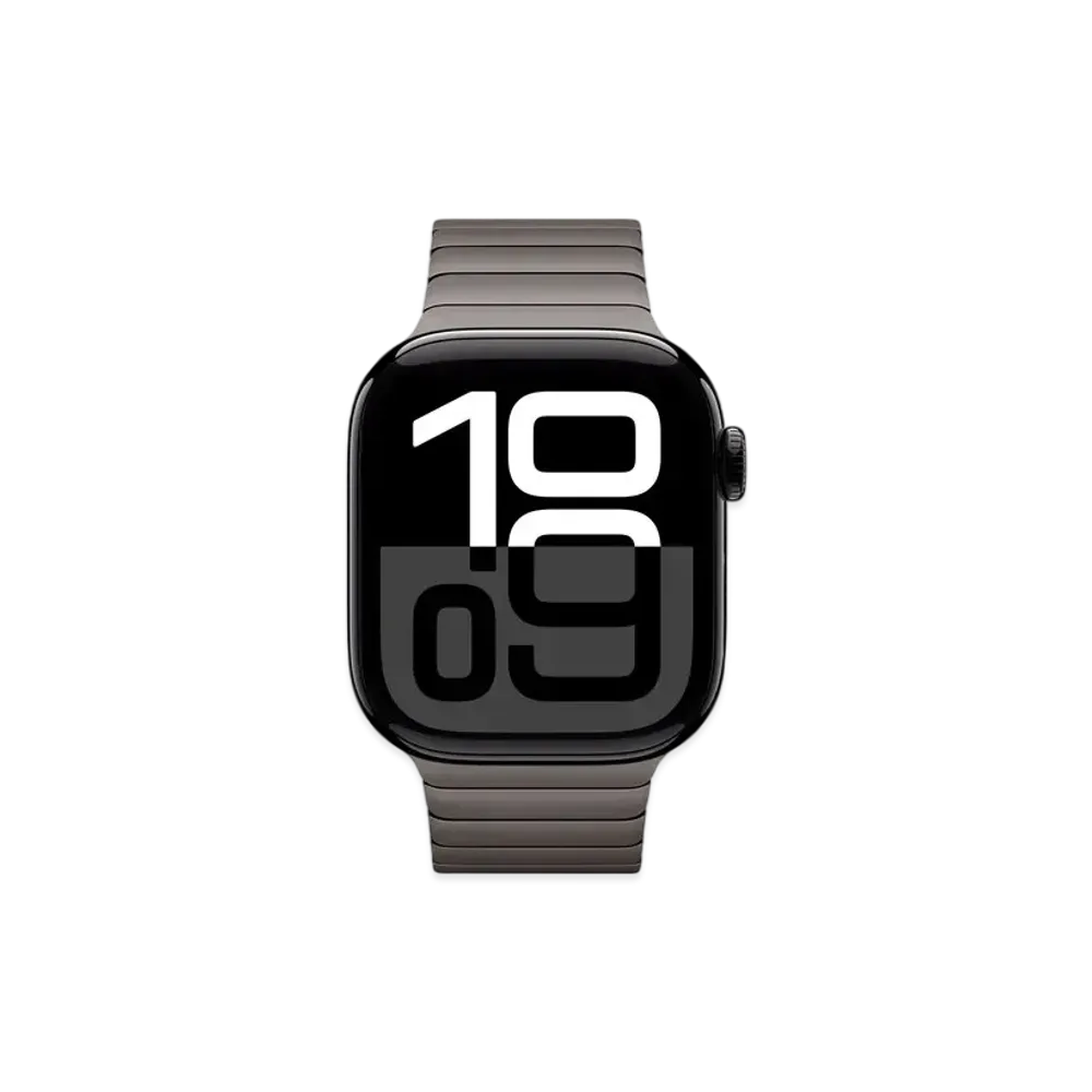 Apple Watch Series 10 GPS Model Jet Black Aluminiumcase Stainless Steel Link Bracelet "Slate"