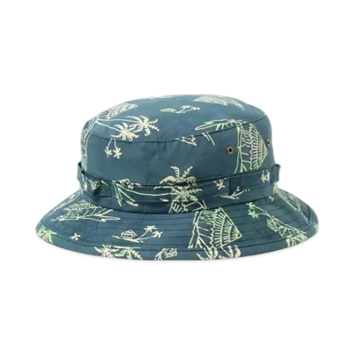 BEAMS JUNGLE HAT BLOCK PRINT "Navy"