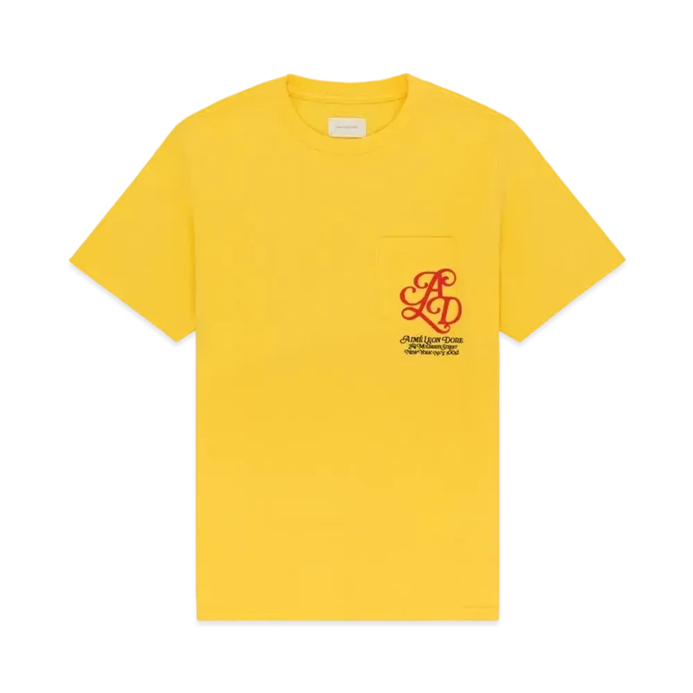 Aime Leon Dore Monogram Pocket Tee "Yellow"