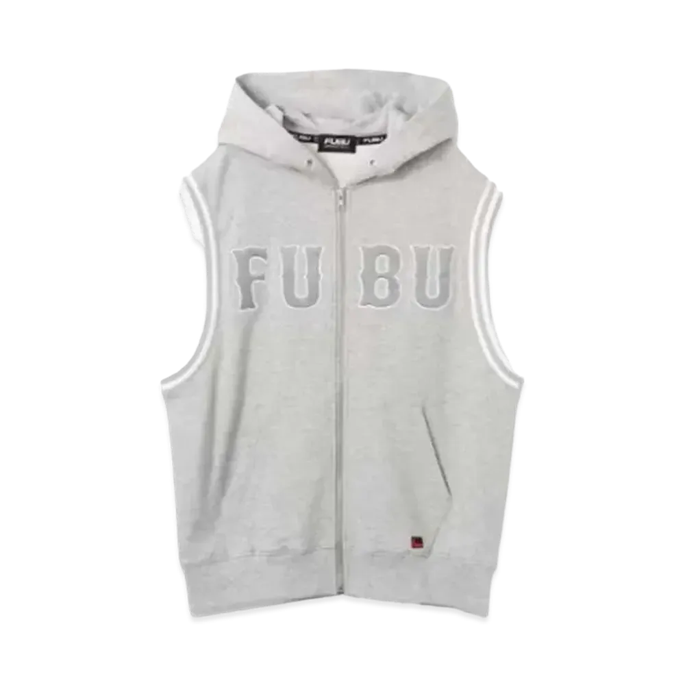 atmos pink x FUBU Atch Logo Sweat Vest "Gray"