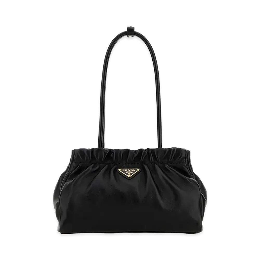 PRADA Women's Nappa Leather Shoulder Bag "Black"