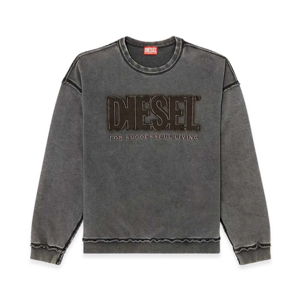 Diesel S-Boxt-Raw-V1 Pullover Sweatshirt "Dark Grey"