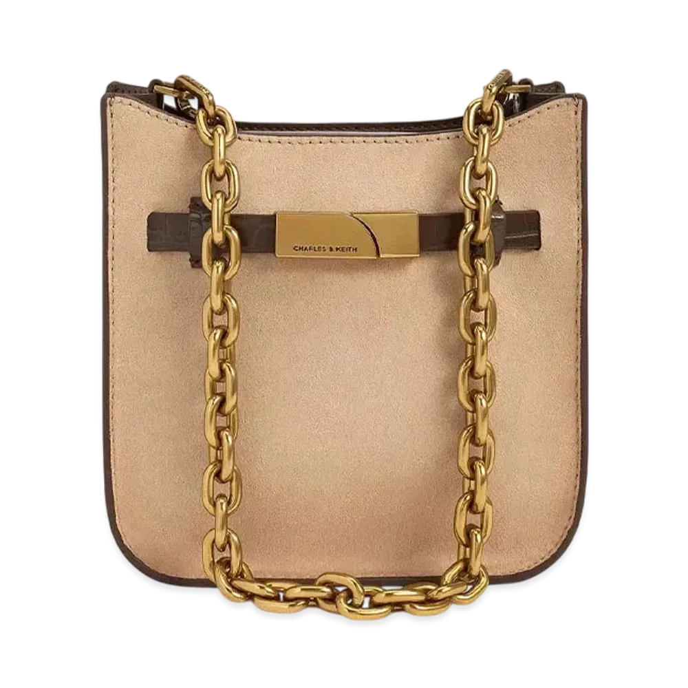 CHARLES & KEITH Aurelia Metallic Accent Chain-Handle Crossbody Bag "Multi"
