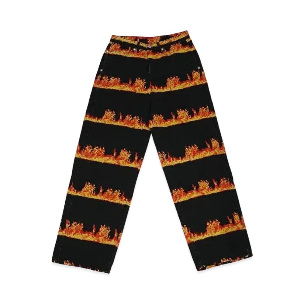 THUG CLUB Chopper Flame Pants "Black"