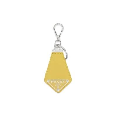 PRADA Saffiano Leather Key Ring "Sunny Yellow"