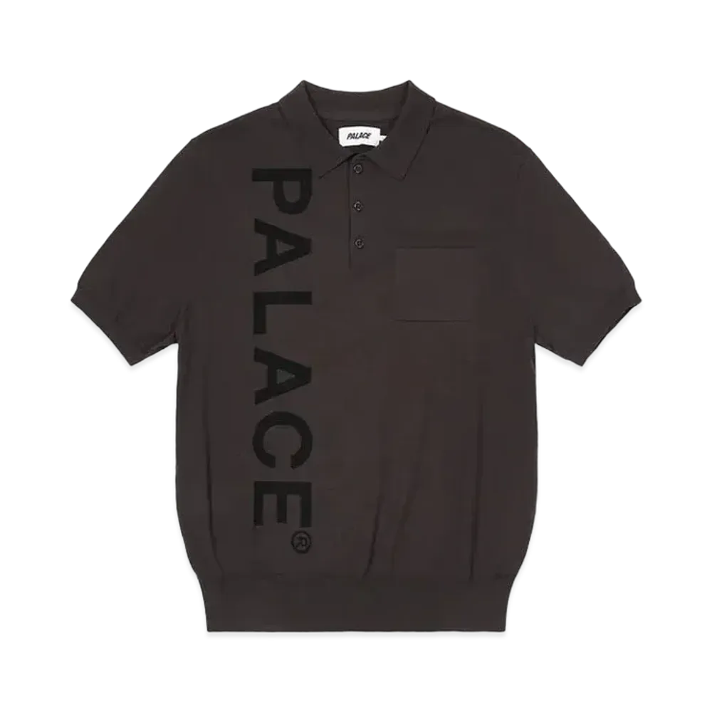 PALACE INTARSIA FONT POLO "Black"