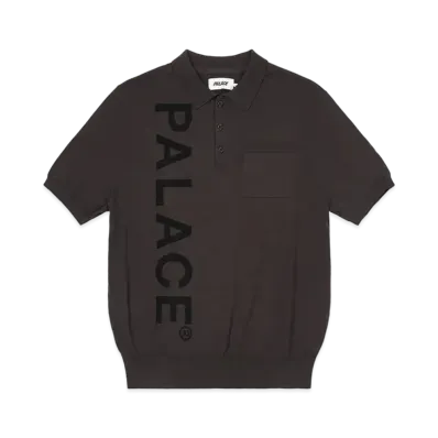 PALACE INTARSIA FONT POLO "Black"