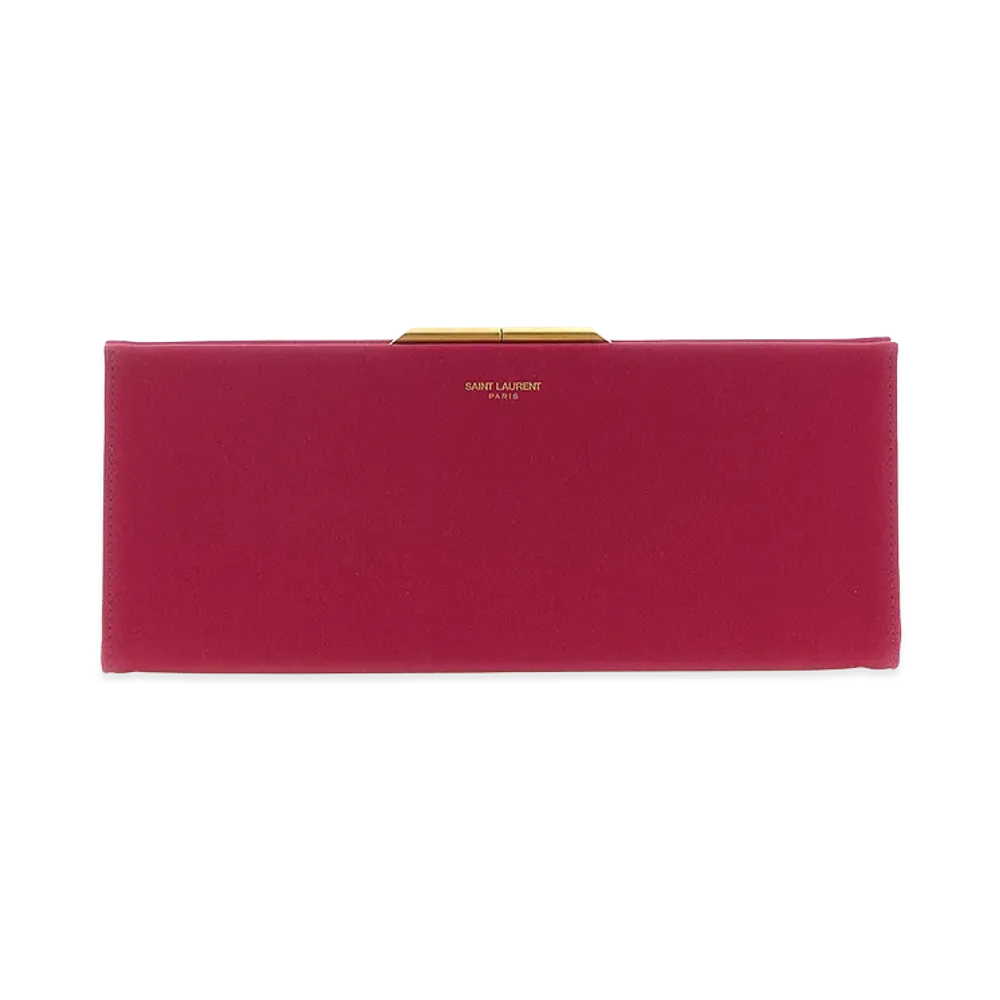 Saint Laurent Women's Midnight Piccola Clutch "Fuchsia"