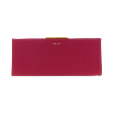 Saint Laurent Women's Midnight Piccola Clutch "Fuchsia"