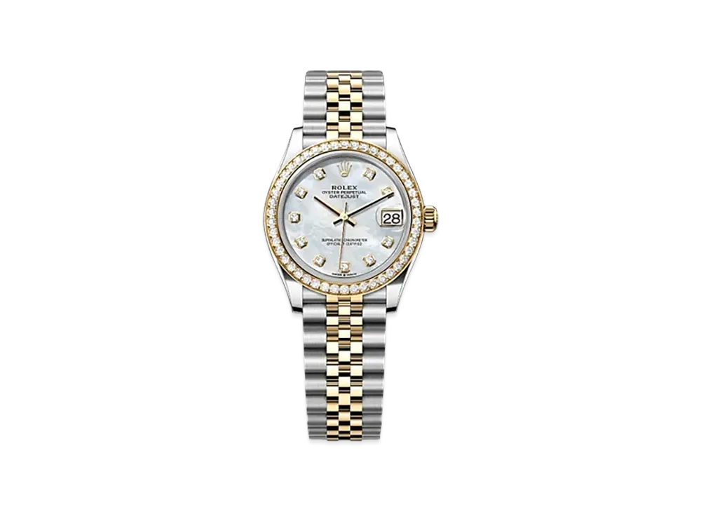 ROLEX Datejust 31mm Oystersteel & Yellow Gold Diamond 278383RBR "White Mother-of-Pearl"