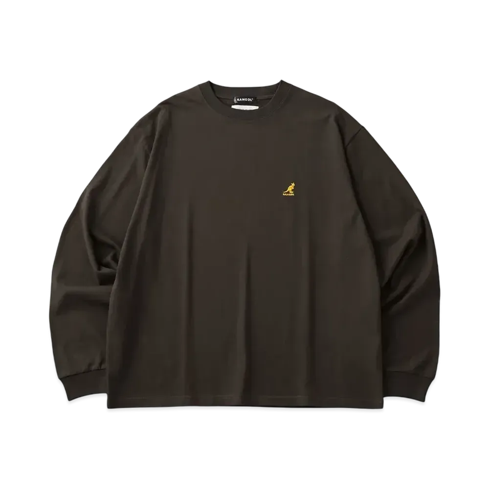 Kangol MONO-MART Exclusive Logo Oversize LS Tee "Dark Brown"