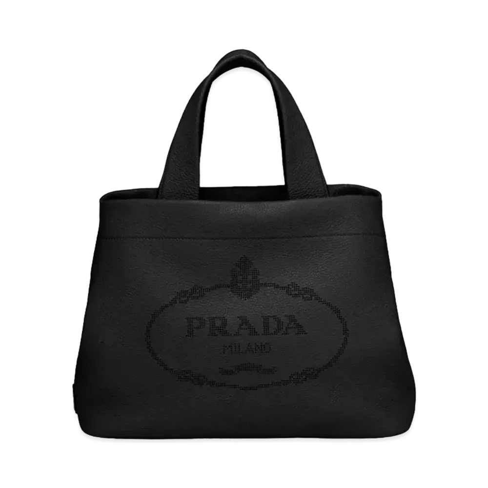 PRADA Medium Leather Handbag "Black"