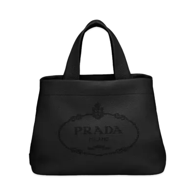 PRADA Medium Leather Handbag "Black"