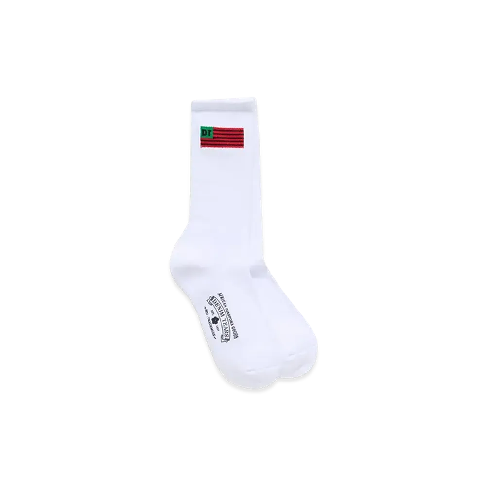 DENIM TEARS Flag Socks 3-Pack "White"