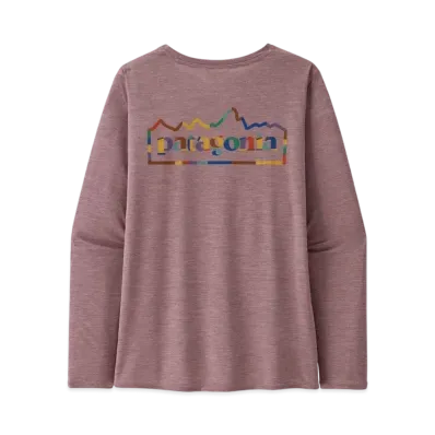 Patagonia Women's Longsleep Capilene Cool Daily Graphic Shirt "Mauve"