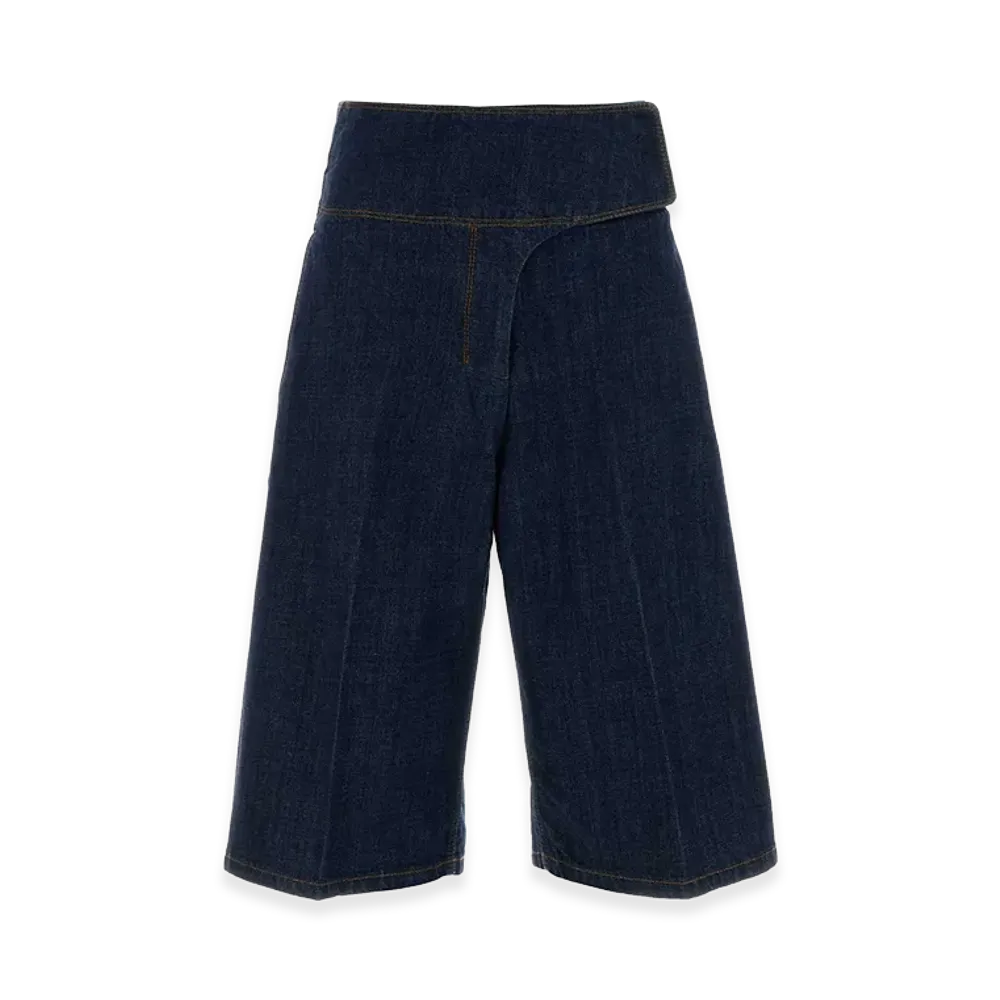 AMI PARIS Women's Denim Bermuda Shorts "Blue"
