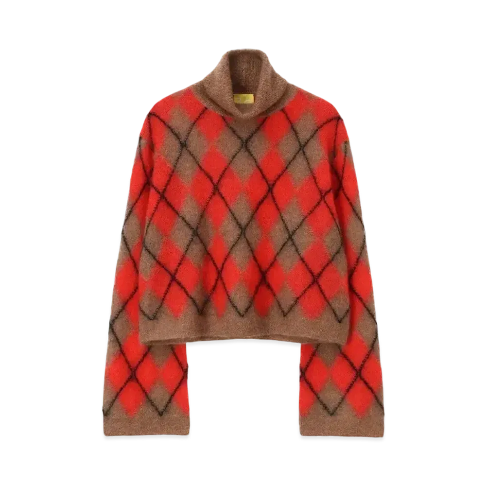Paul Smith Women's Argyle Intarsia Knit "Orange"