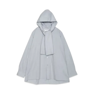 Graphpaper Hooded Scarf Shirt "Grey"
