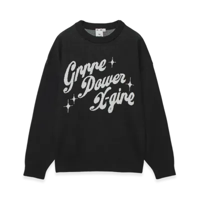 X-Girl Girl Power Logo Jacquard Knit Top "Brown"