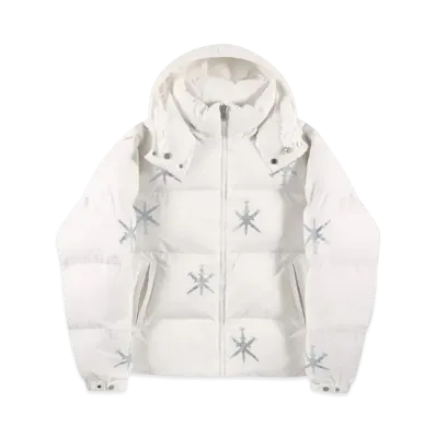 Unknown London Gradient Rhinestone Puffer "White"