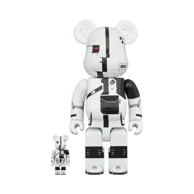 Bearbrick ΛCRONYM (R) WHITE CHROME 100% & 400%