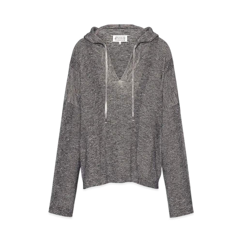 Maison Margiela Men's Summer Chine Knit Hoodie "Black"