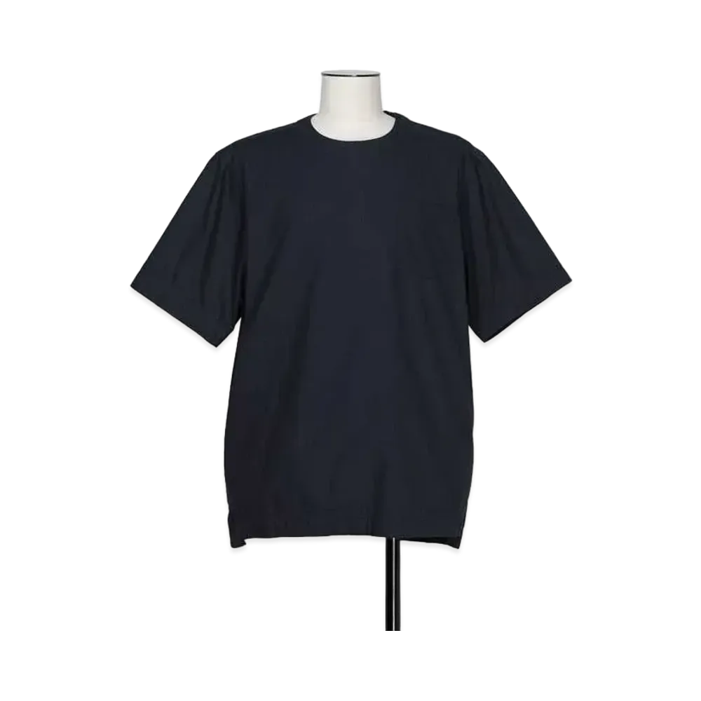 sacai Cotton Poplin Pullover Shirt "Navy"