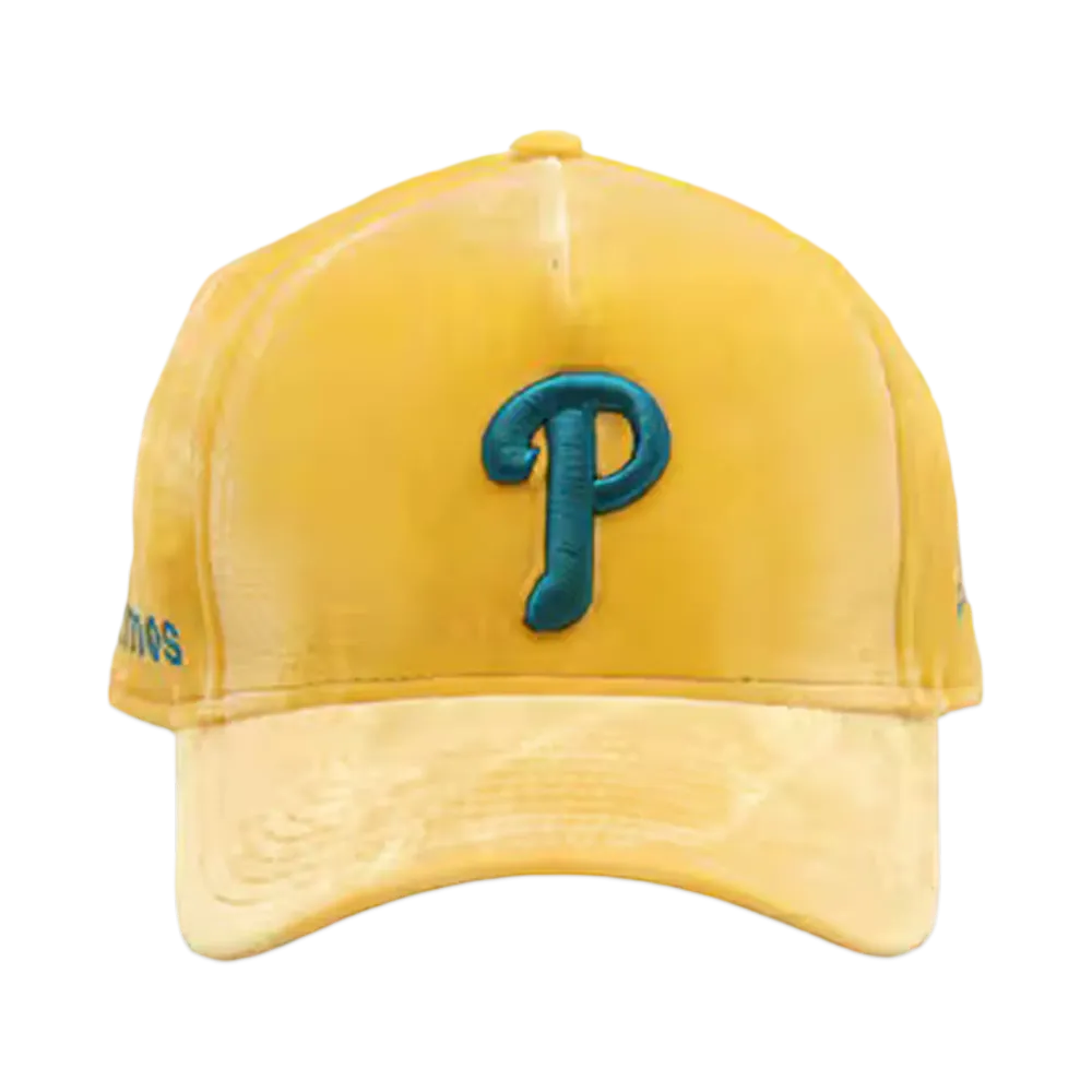 atmos x NEW ERA Exclusive 9FORTY Philadelphia Phillies Velvet "Yellow"