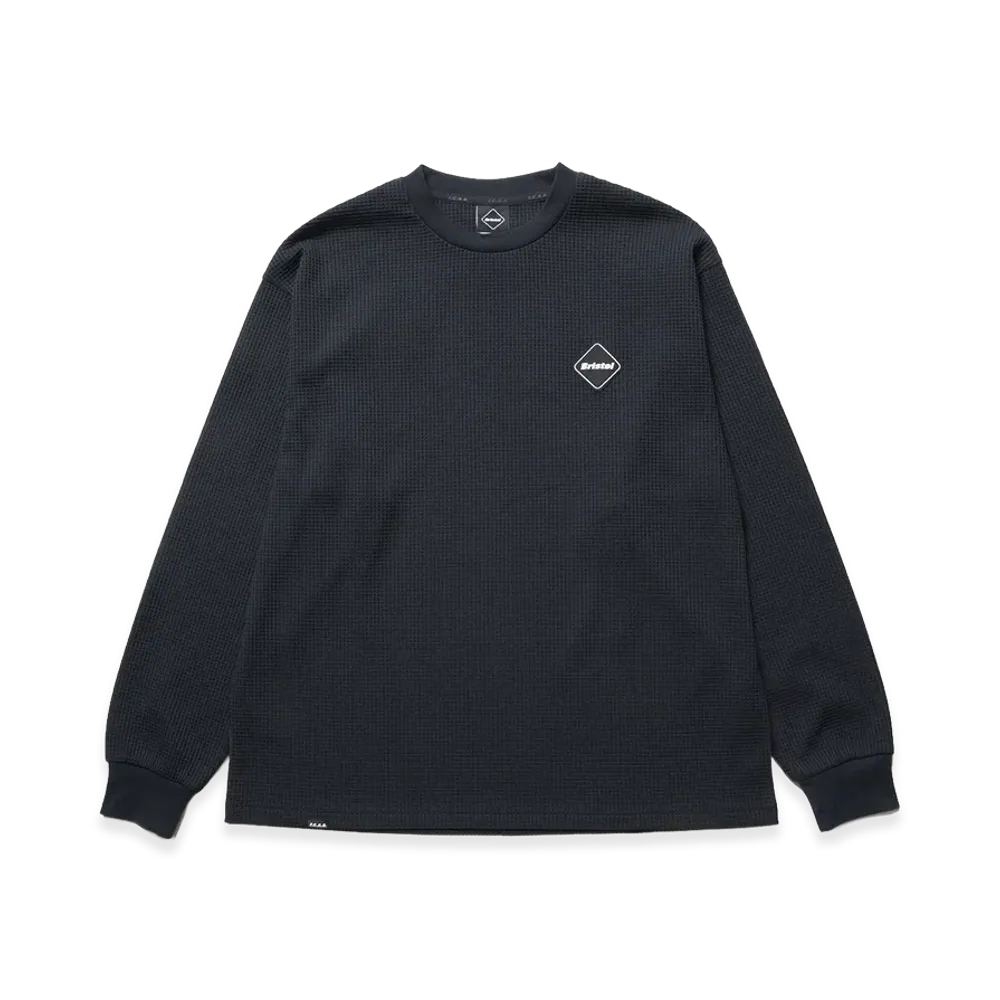 F.C.Real Bristol Tech Waffle Lounge L/S Top "Black"