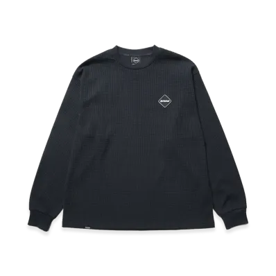 F.C.Real Bristol Tech Waffle Lounge L/S Top "Black"