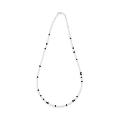 WIND AND SEA IVX Japan WDS Pearl & White Hearts Necklace "Black"