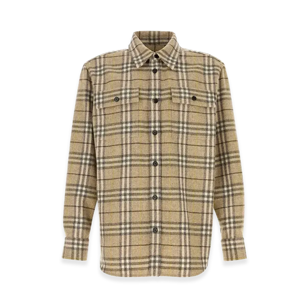 Burberry Embroidered Flannel Shirt "Checked"