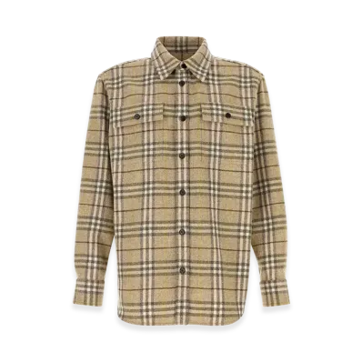Burberry Embroidered Flannel Shirt "Checked"