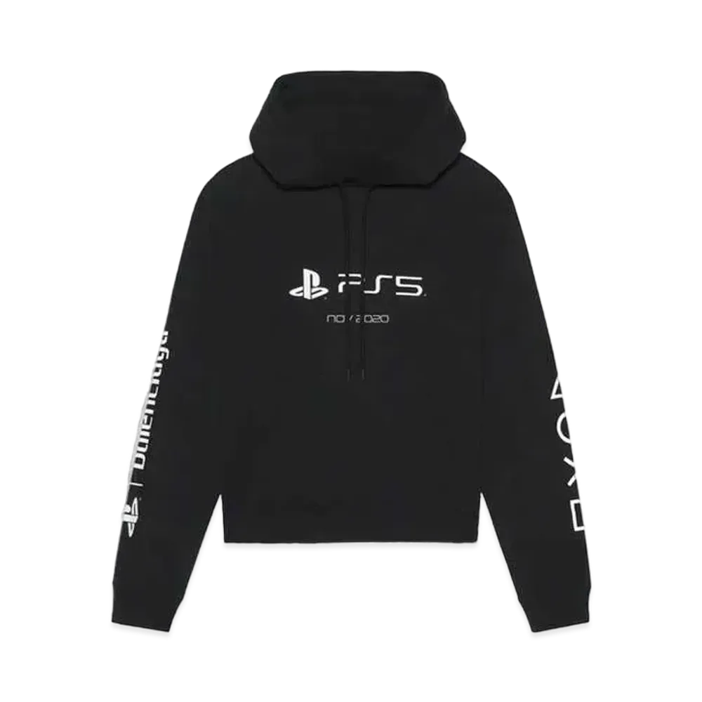 BALENCIAGA x PlayStation Fitted Hoodie "Black"