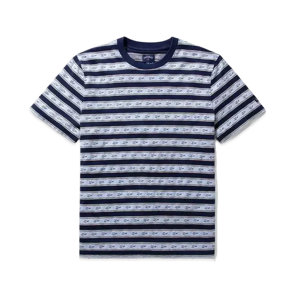 Noah Jacquard Stripe Top "Navy/Light Blue"