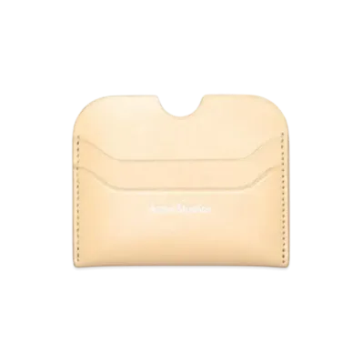 Acne Studios Leather Card Holder "Vanilla Yellow"