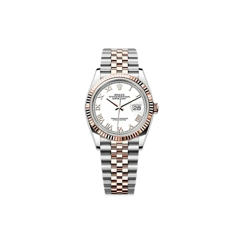 ROLEX Datejust 36 Oystersteel & Everose Gold "White"