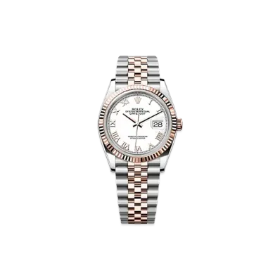 ROLEX Datejust 36 Oystersteel & Everose Gold "White"