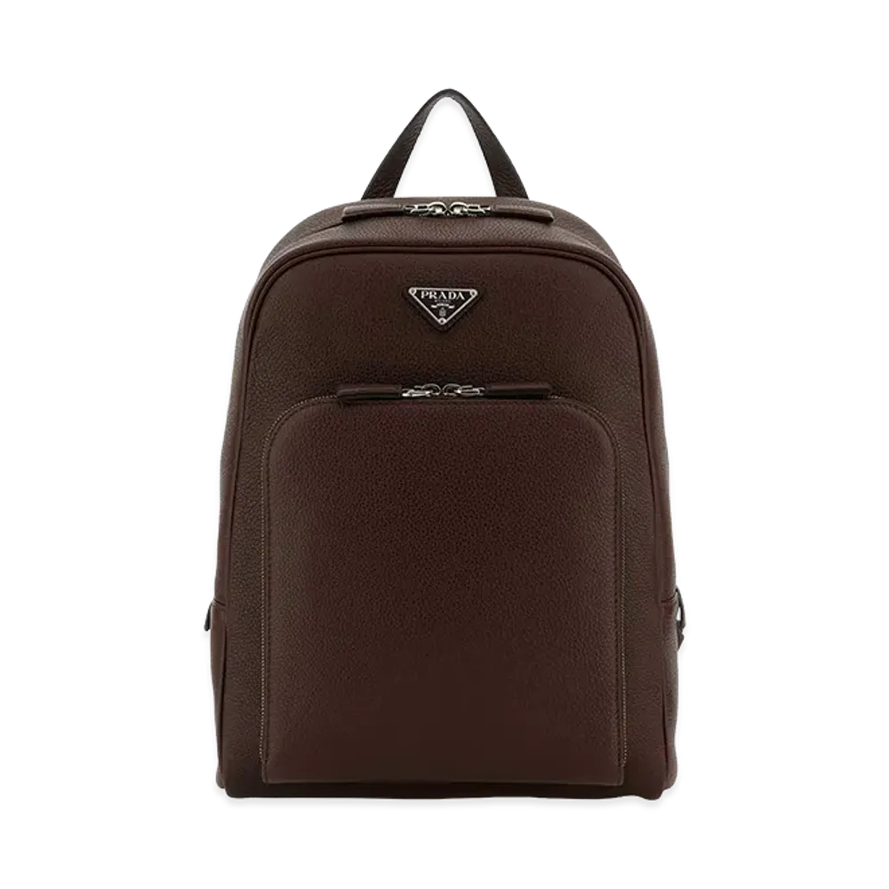 PRADA Leather Backpack "Brown"