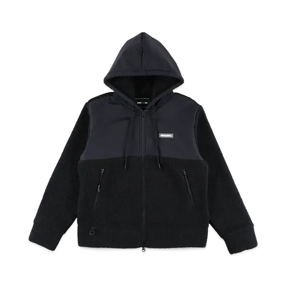 WIND AND SEA Polartec Boa Fleece Switched F/Z Parka "Black"