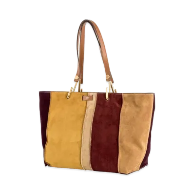 Chloe KERI Suede Tote Bag "Multicolor"