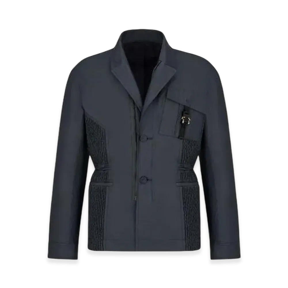 Dior Workwear Waxed Cotton Poplin Jacket "Navy Blue"