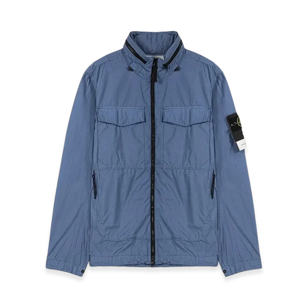 Stone Island 40532 Naslan Light Watro Garment Dyed Jacket - 22SS "Mid Blue"