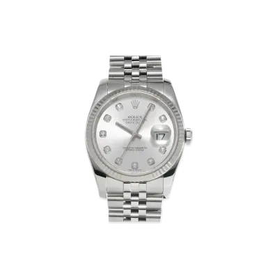 ROLEX Datejust 10P Diamonds "Silver/Stainless Steel/White Gold"
