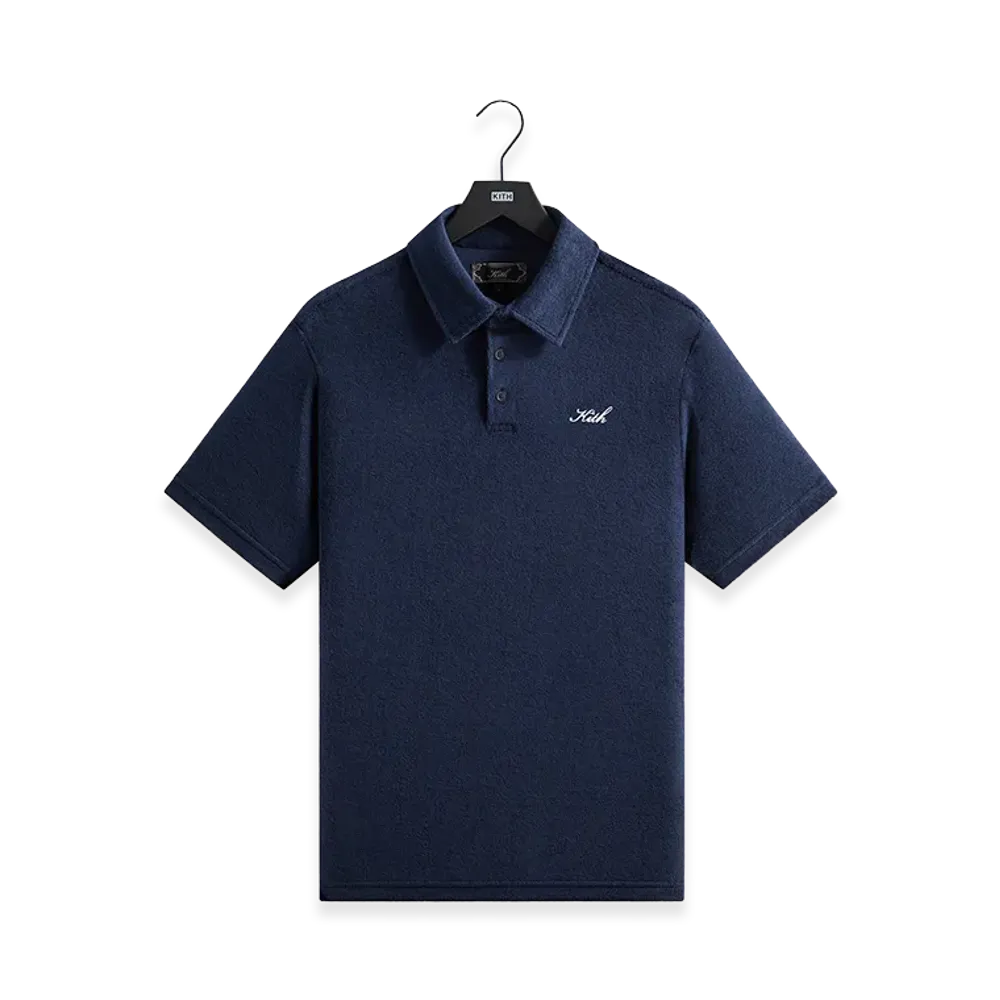 Kith Textured Towel Terry Heathrow Polo "Nocturnal"