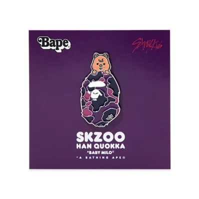 A BATHING APE x Stray Kids Metal Pins Han "Purple"