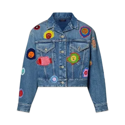 Louis Vuitton x Yayoi Kusama Faces Patches Denim Jacket My Eternal Soul "Blue"