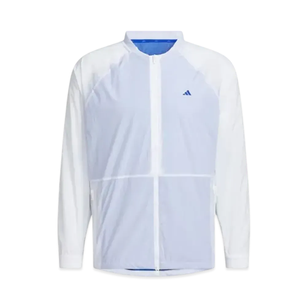 adidas Crewneck Windproof Long Sleeve Full Zip Jacket "White"